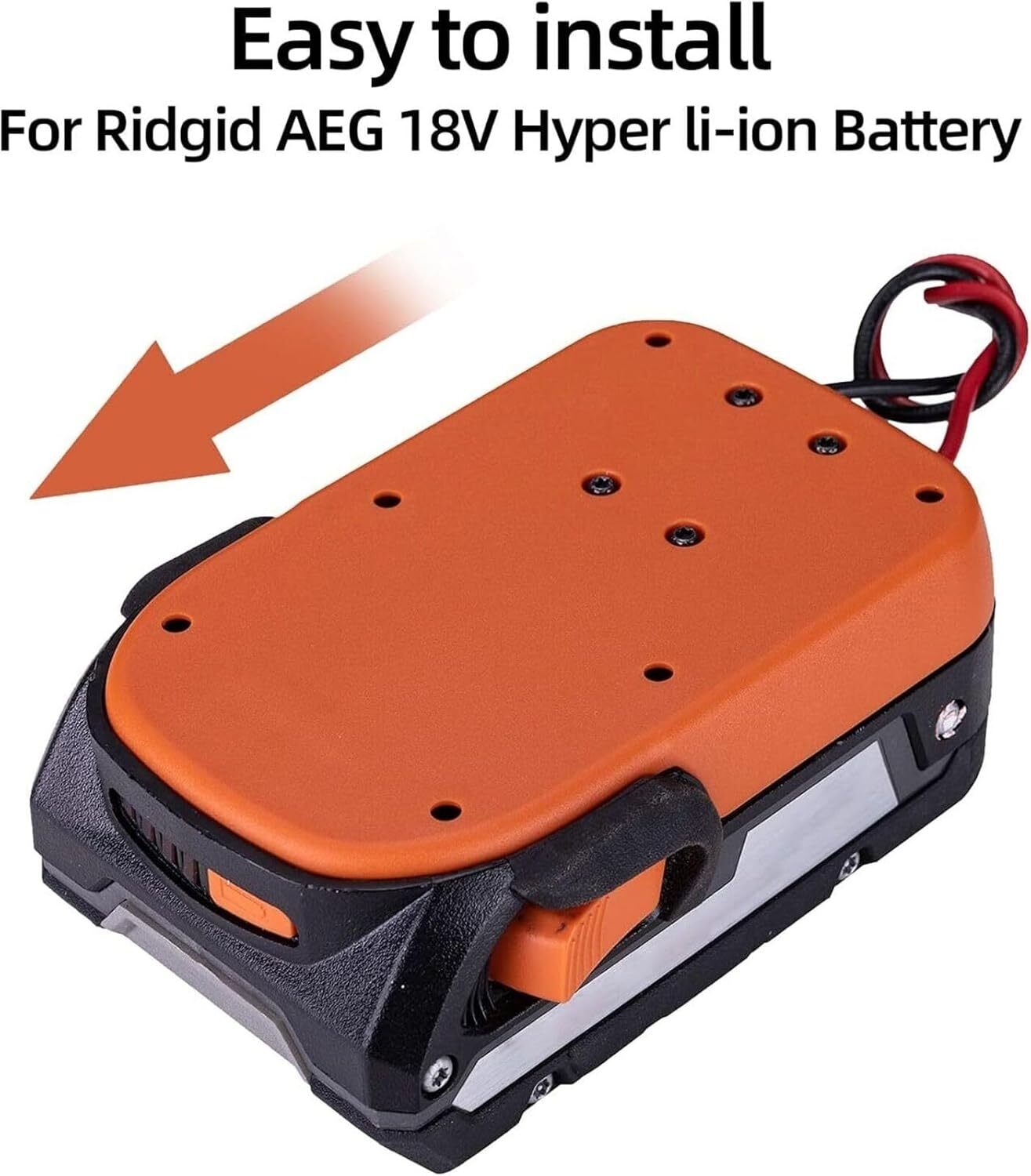 300W Power Inverter for Ridgid DC 18V to AC 110V 120V Portable Power Station with 2 AC Outlet & 2 USB Ports for Car, Vehicles, Laptop, Computer, Phone, String Light, Fan