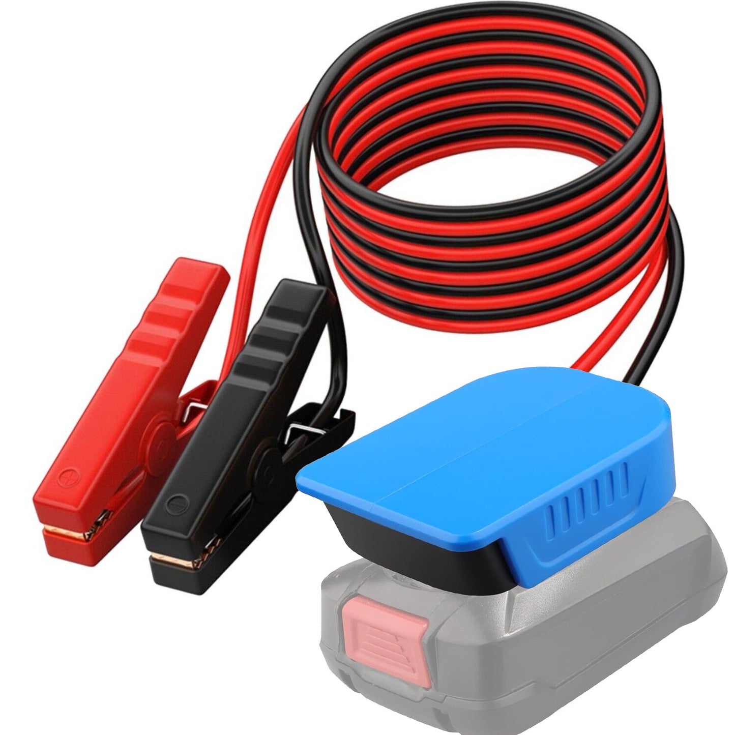 Jumper Cables with Adapter for For Bosch 18V PBA Battery 6FT 12AWG Jumper Starter Automotive Booster Cables Power for Car Jump Starting Using Tool