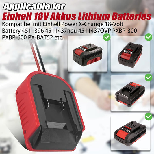 18V to 12V Step Down Converter Aadpter for Einhell 18V Battery Voltage Converter DC Voltage Regulator 15A 180W Automatic Buck Converter Power Wheels Aadpter for DIY RC Car Toys