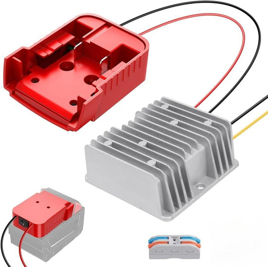 18V to 12V Step Down Converter Aadpter for Milwaukee 18V Battery Voltage Converter DC Voltage Regulator 15A  180W Automatic Buck Converter Power Wheels Aadpter for DIY RC Car Toys