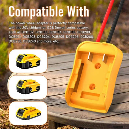 12AWG Jump Starter Adapter For Dewalt 20v 6FT Jumper Cable Car Battery Charger
