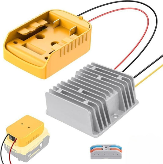 18V to 12V Step Down Converter Aadpter for Dewalt 20V Battery Voltage Converter DC Voltage Regulator 15A  180W Automatic Buck Converter Power Wheels Aadpter for DIY RC Car Toys