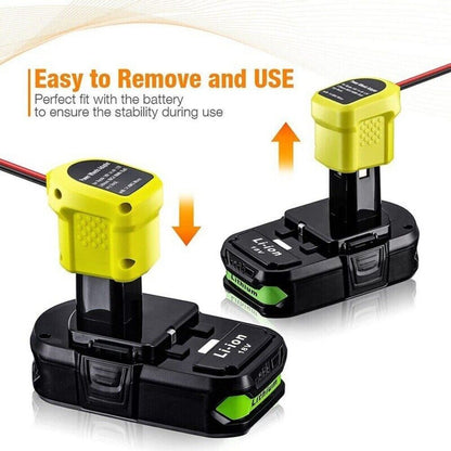 For Power Wheels Adapter for Ryobi 18V Battery Converter Kit with Fuse and Wire Harness Connector 12AWG Wire for Peg-Perego DIY Rc Toys and Ride On Truck