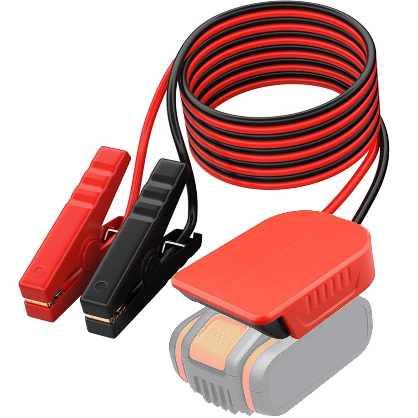 Jumper Cables with Adapter for Worx 20V 4PIN Battery 6FT 12AWG Jumper Starter Automotive Booster Cables Power for Car Jump Starting Using Tool