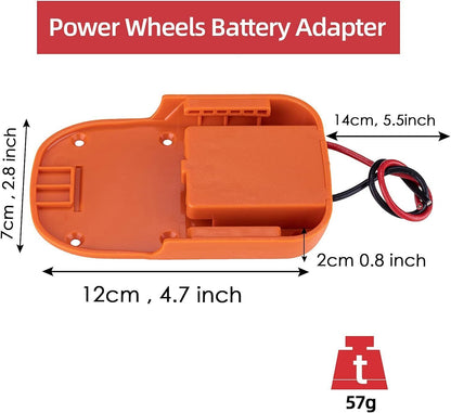 For Power Wheels Adapter for Ridgid 18V Battery Converter Kit with Fuse and Wire Harness Connector 12AWG Wire for DIY Rc Toys and Ride On Truck