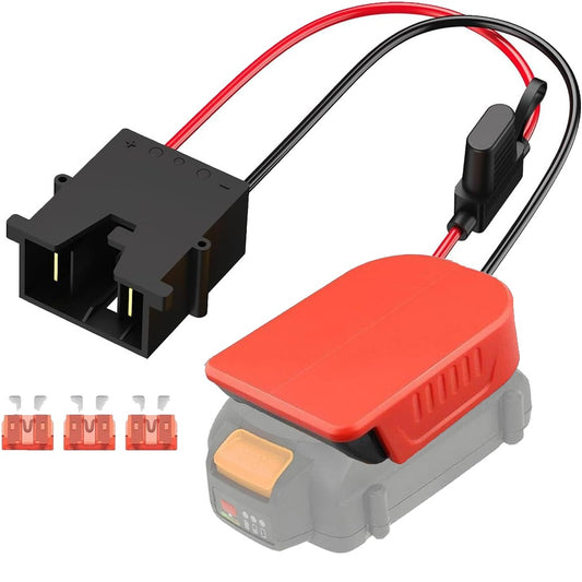For Power Wheels Adapter for Worx 20V 6PIN Battery Converter Kit with Fuse and Wire Harness Connector 12AWG Wire for Fisher-Price DIY Rc Toys and Ride On Truck