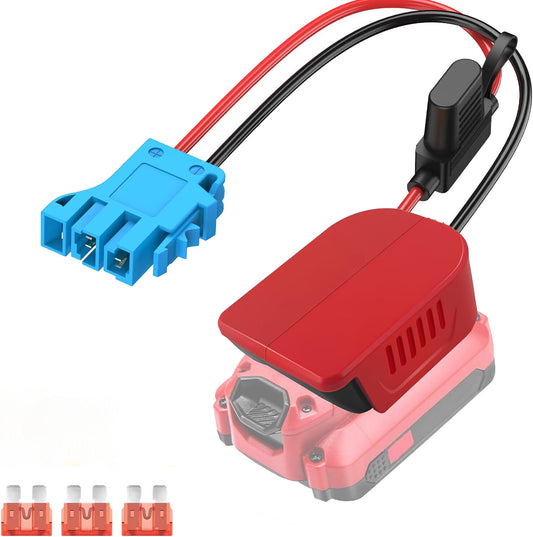 For Power Wheels Adapter for Craftsman 20V Battery Converter Kit with Fuse and Wire Harness Connector 12AWG Wire for Fisher-Price DIY Rc Toys and Ride On Truck