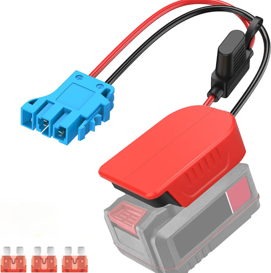 For Power Wheels Adapter for Bauer 20V Battery Converter Kit with Fuse and Wire Harness Connector 12AWG Wire for Peg-Perego DIY Rc Toys and Ride On Truck
