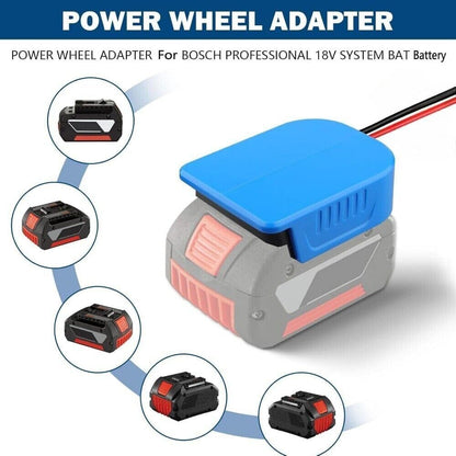 300W Power Inverter for Bosch 18V GBA Battery DC 18V to AC 120V Portable Power Station with 2 AC Outlet & 2 USB Ports for Car, Vehicles, Laptop, Computer, Phone, String Light, Fan
