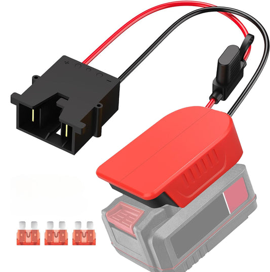 For Power Wheels Adapter for Bauer 20V Battery Converter Kit with Fuse and Wire Harness Connector 12AWG Wire for Fisher-Price DIY Rc Toys and Ride On Truck