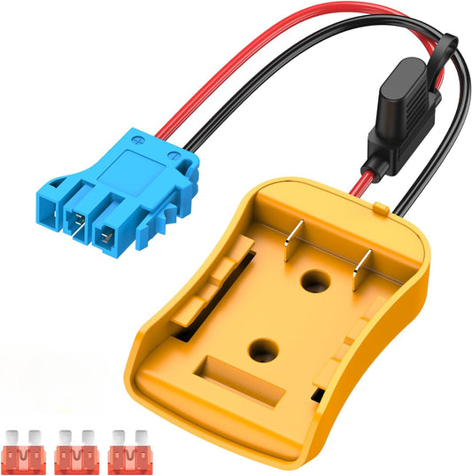 For Power Wheels Adapter for Dewalt 20V Battery Converter Kit with Fuse and Wire Harness Connector 12AWG Wire for DIY Rc Toys and Ride On Truck