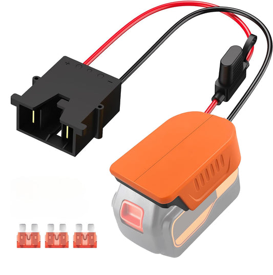 For Power Wheels Adapter for Black & Decker 20V Battery Converter Kit with Fuse and Wire Harness Connector 12AWG Wire for Fisher-Price DIY Rc Toys and Ride On Truck