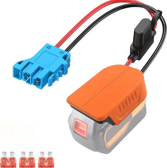 For Power Wheels Adapter for Black & Decker 20V Battery Converter Kit with Fuse and Wire Harness Connector 12AWG Wire for Peg-Perego DIY Rc Toys and Ride On Truck