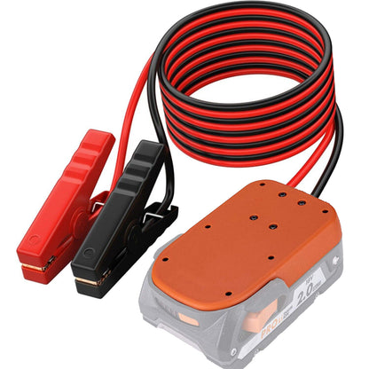 Jumper Cables with Adapter for Ridgid 18V Battery 6FT 12AWG Jumper Starter Automotive Booster Cables Power for Car Jump Starting Using Tool