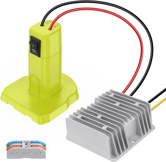 18V to 12V Step Down Converter Aadpter for Ryobi 18V Battery Voltage Converter DC Voltage Regulator 15A 180W Automatic Buck Converter Power Wheels Aadpter for DIY RC Car Toys