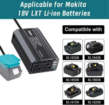 300W Power Inverter for Makita Battery DC 18V to AC 120V Portable Power Station