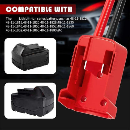 300W Power Inverter for Milwaukee DC 18V to AC 110V 120V Portable Power Station with 2 AC Outlet & 2 USB Ports for Car, Vehicles, Laptop, Computer, Phone, String Light, Fan