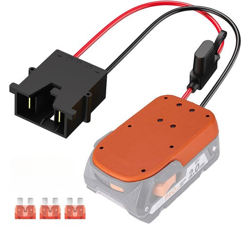 For Power Wheels Adapter for Ridgid 18V Battery Converter Kit with Fuse and Wire Harness Connector 12AWG Wire for Fisher-Price DIY Rc Toys and Ride On Truck