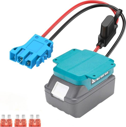 For Power Wheels Adapter for Makita 18V Battery Converter Kit with Fuse and Wire Harness Connector 12AWG Wire for Peg-Perego DIY Rc Toys and Ride On Truck