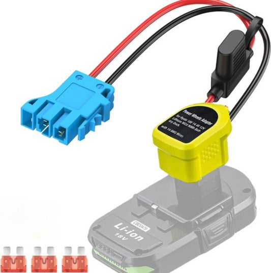 For Power Wheels Adapter for Ryobi 18V Battery Converter Kit with Fuse and Wire Harness Connector 12AWG Wire for Peg-Perego DIY Rc Toys and Ride On Truck