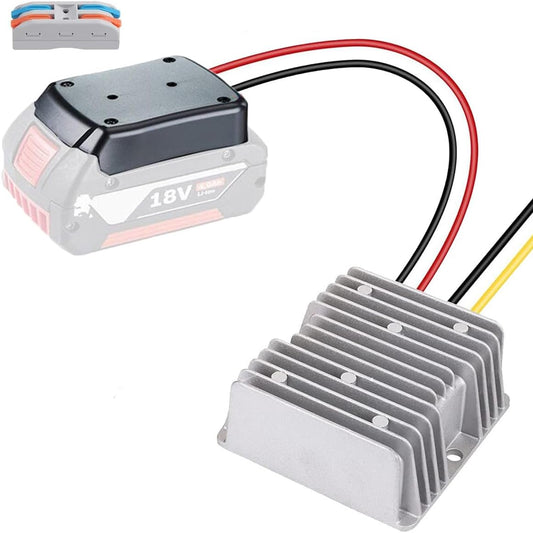 18V to 12V Step Down Converter Aadpter for Bosch 18V GBA Battery Voltage Converter DC Voltage Regulator 15A  180W Automatic Buck Converter Power Wheels Aadpter for DIY RC Car Toys