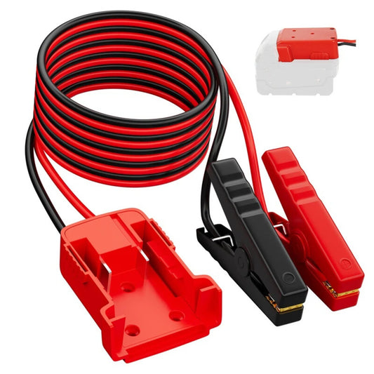 Jumper Cables with Adapter for Milwaukee 18V Battery 6FT 12AWG Jumper Starter Automotive Booster Cables Power for Car Jump Starting Using Tool