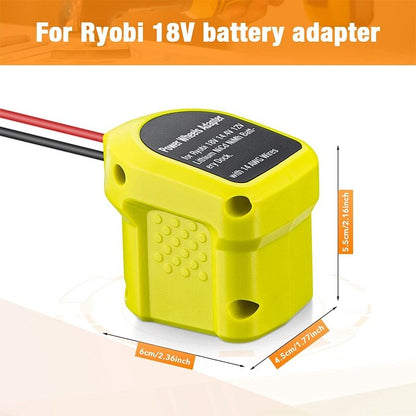 For Power Wheels Adapter for Ryobi 18V Battery Converter Kit with Fuse and Wire Harness Connector 12AWG Wire for Peg-Perego DIY Rc Toys and Ride On Truck