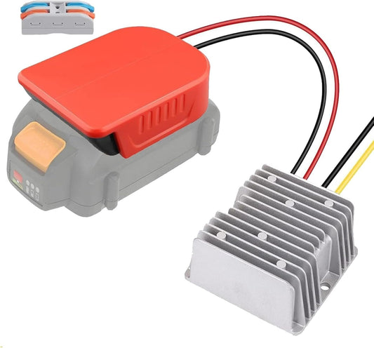 20V to 12V Step Down Converter Aadpter for Worx 20V 6pin Battery Voltage Converter DC Voltage Regulator 15A  180W Automatic Buck Converter Power Wheels Aadpter for DIY RC Car Toys